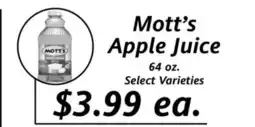 Apple Valley Natural Foods Mott's Apple Juice offer
