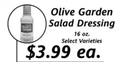 Apple Valley Natural Foods Olive Garden Salad Dressing offer