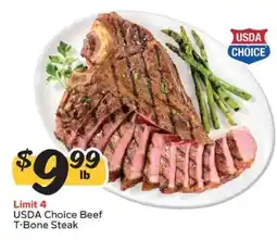 Winn Dixie USDA Choice Beef T-Bone Steak offer
