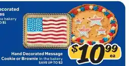 Winn Dixie Hand Decorated Message Cookie or Brownie offer
