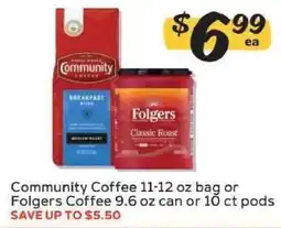 Winn Dixie Community Coffee or Folgers Coffee offer