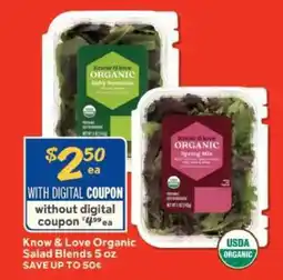 Winn Dixie Know & Love Organic Salad Blends 5 oz offer