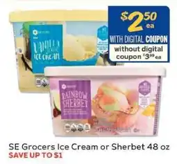 Winn Dixie SE Grocers Ice Cream or Sherbet offer