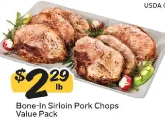 Winn Dixie Bone-In Sirloin Pork Chops Value Pack offer