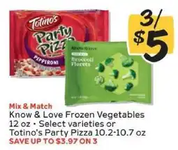Winn Dixie Know & Love Frozen Vegetables or Totino's Party Pizza offer
