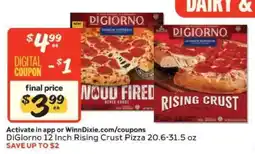 Winn Dixie DiGiorno 12 Inch Rising Crust Pizza offer