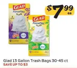 Winn Dixie Glad 13 Gallon Trash Bags offer