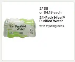 Walgreens 24-Pack Nice! Purified Water offer