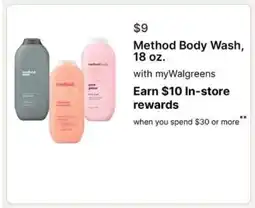 Walgreens Method Body Wash, 18 oz offer