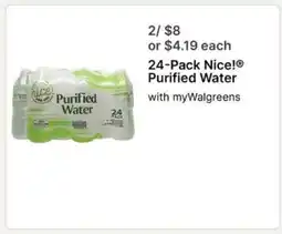 Walgreens 24-Pack Nice! Purified Water offer