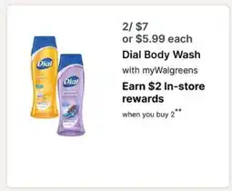 Walgreens Dial Body Wash offer