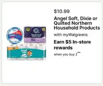 Walgreens Angel Soft, Dixie or Quilted Northern Household Products offer