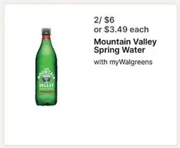 Walgreens Mountain Valley Spring Water offer