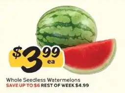 Winn Dixie Whole Seedless Watermelons offer