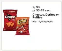 Walgreens Cheetos, Doritos, or Ruffles offer