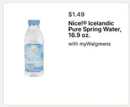 Walgreens Nice! Icelandic Pure Spring Water, 16.9 oz offer