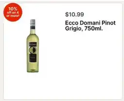 Walgreens Ecco Domani Pinot Grigio, 750ml offer