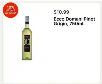 Walgreens Ecco Domani Pinot Grigio, 750ml offer
