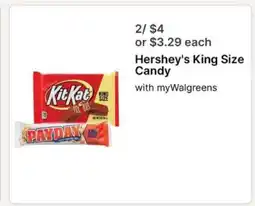 Walgreens Hershey's King Size Candy offer