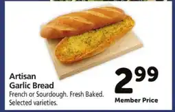 Safeway Artisan Garlic Bread offer