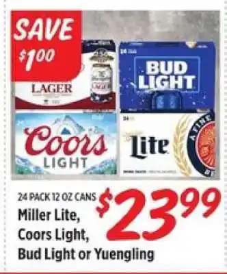 Rouses Miller Lite, Coors Light, Bud Light or Yuengling offer