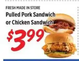 Rouses Pulled Pork Sandwich or Chicken Sandwich offer
