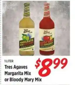 Rouses Tres Agaves Margarita Mix or Bloody Mary Mix offer