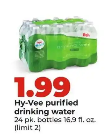 Hy-Vee Hy-Vee purified drinking water offer