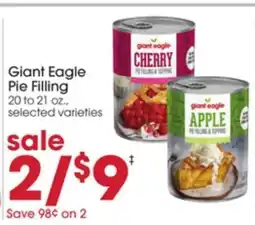 Giant Eagle Giant Eagle Pie Filling offer