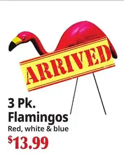Ocean State Job Lot 3 PK. Flamingos offer