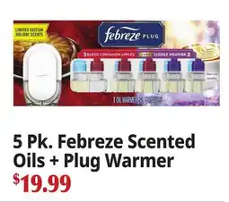 Ocean State Job Lot 5 Pk. Febreze Scented Oils + Plug Warmer offer