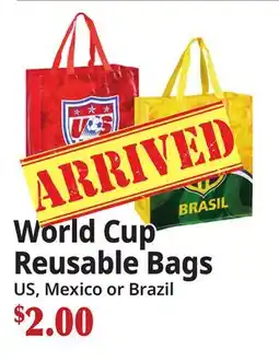 Ocean State Job Lot World Cup Reusable Bags offer