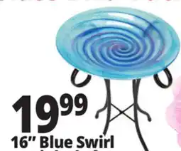 Ocean State Job Lot 16 Blue Swirl Glass Bird Baths offer