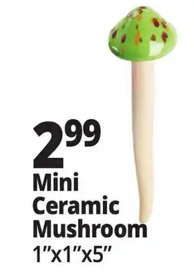 Ocean State Job Lot Outdoor Living Accents Mini Ceramic Mushroom 5.5 offer