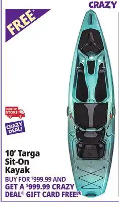 Ocean State Job Lot 10' Targa Sit-On Kayak offer