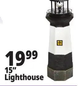 Ocean State Job Lot Solar Lighthouse with Rotating LED Light 15 offer