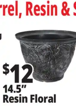 Ocean State Job Lot Floral Resin Planter 14.5 offer