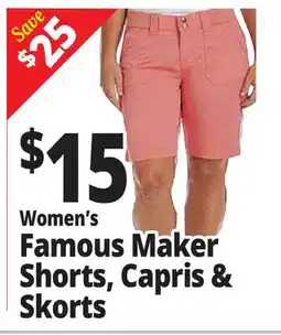 Ocean State Job Lot Women's Famous Maker Shorts, Capris & Skorts offer