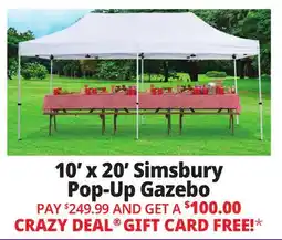 Ocean State Job Lot 10' x 20' Simsbury Pop-Up Gazebo offer