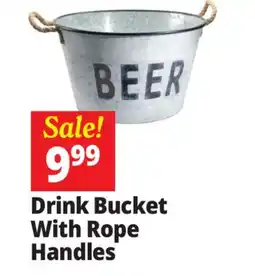 Ocean State Job Lot Galvanized Drinks Bucket With Rope Handles Large offer