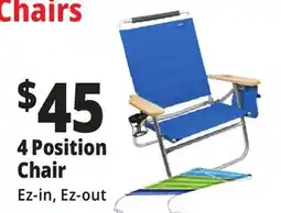 Ocean State Job Lot 4-Position Copa High Back Beach Chair offer
