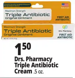 Ocean State Job Lot Drs. Pharmacy Triple Antibiotic Cream offer