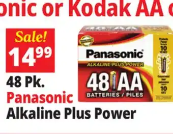 Ocean State Job Lot Panasonic Alkaline Plus Power AA Batteries 48 Count offer