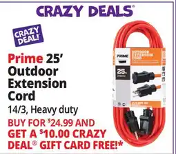 Ocean State Job Lot Prime 14/3 Heavy-Duty Outdoor Extension Cord 25' offer