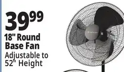 Ocean State Job Lot 18 Round Base Fan Adjustable to 52 Height offer