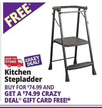 Ocean State Job Lot Cosco 2-Step Folding Step Stool Black offer