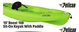 Ocean State Job Lot Pelican 10' Boost 100 Sit-On Kayak With Paddle offer