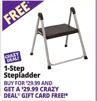 Ocean State Job Lot Cosco 1-Step Folding Step Stool offer