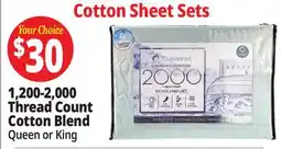 Ocean State Job Lot 1,200-2,000 Thread Count Cotton Blend Queen or King offer