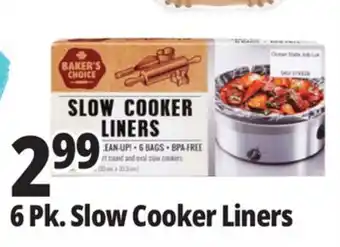 Ocean State Job Lot Baker's Choice Slow Cooker Liners 6 Count offer
